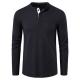 Spring And Autumn 95% Polyester Solid Long Sleeve Round Collar T-Shirt For Men