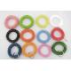 12pcs assorted color plastic spiral coil wrist band key ring chain coil bracelet w/keyring