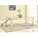 Mirrored Glass Top Rectangle Dining Table , 82 Inch Glass Top Kitchen Table Sets