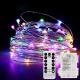Christmas 33Feet 100 Led Fairy String Lights with Battery Remote Timer Control Operated Waterproof Copper Wire Twinkle L