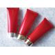 Offset Printing 200ml Red Plastic Cosmetic Tube For Face Wash Cream