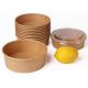 100% Eco Friendly Disposable Kraft Paper Salad Bowl With Lid Factory