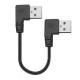 CUSTOM 0.25M 0.3M 90 Degree RIght Angle Male USB to Right Angle Male USB 2.0 Cable