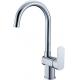 Chrome Plated Single Lever Kitchen Sink Mixer Tap / Deck Mounted Faucet