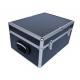 Black Aluminum DVD Storage Case Alu Storage Box For 1000 CDs With Removable Divider