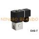 2 Way NC 316L Stainless Steel Solenoid Valve With Manual Override 1/4'' 24V 220V