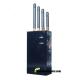 2w 4 Antennas Wi-Fi GPS L5 Spy Camera Handheld Portable Jammer Mobile Signal Blocker Isolator With Fan/DIP/Leather Case