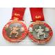 3D metal weight-lifter sport medals, custom made tournament medals wholesale