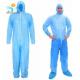 Antibacterial Disposable Protective Wear With Hood Liquid Repellent 30gsm 35gsm 40gsm
