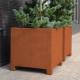 Modern Metal Garden Pot Cube Size Corten Steel Square Planter With Leg