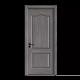 MDF Teak Laminated Panel Melamine Room Wooden Interior Door For Apartment