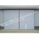 Sectional Horizontal Industrial Sliding Doors With Access Pedestrian Door For Workshop