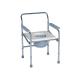 Economic Chromed Steel Hospital Toilet Commode Chair With Bedpan