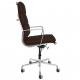 Refined Dark Brown Office Chair , Swivel Padded Conference Chairs For Company