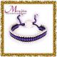 Customized new style purple and black links friendship bracelets jewelry for women LS022