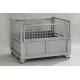 IBC Metal Cage Warehouse Metal Storage Bins With Gray Painted Foldable Metal