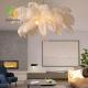 Nordic Creative Luxury Ostrich Feather Bird Pendant Light Modern Simple Bedroom Chandelier