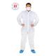 Laboratory Disposable PP Non Woven Coverall With Collar For Cleaning Room