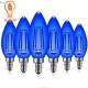 4W C35 Colored Edison Bulbs Blue E12 Candelabra Light Bulbs