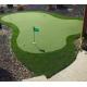 Green Sports Field Artificial Golf Grass Roll 15mm Pile Height 5000D Dtex