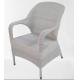 Garden hotel outdoor dining chair luxury white rattan outdoor chair plastic armrest wicker patio chair---YA5684