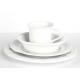 Classical Durable Porcelain Dinnerware Sets , Beautiful Edge Glazed Pottery Dinnerware