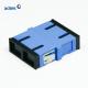 Blue SC UPC Adapter , SM Duplex Fiber Optical Coupler