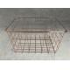 popular newest rose gold wire mesh metal storage basket