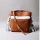 2016 summer new Korean fashion spell color tassel leather handbag drawstring shoulder bag packet header layer of skin