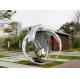 Large Ring Metal Contemporary Outdoor Sculpture Stainless Steel For Garden