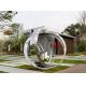 Large Ring Metal Contemporary Outdoor Sculpture Stainless Steel For Garden