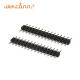 Single Row 2.54mm Pitch Pin Header 180 Degree Brass Terminals Right Angle Header Connector
