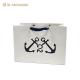 White Paper Packaging Bags Gold Foil Kraft Paper Clothes Shoes Shopping Bag With Handle