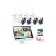 720P 4 channels WiFi CCTV Camera Kit 30 Meters IR Range Real Time Remote