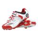Red And White Mountain Cycling Shoes Geometry Design Body High Pressure Resistance