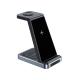 Black/White 15W Fast Wireless Charging Station for Cellphone Earphone and Smart Watch
