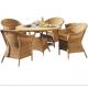 Hotel furniture outdoor brown dining table chairs rattan furniture 4 seat dining chairs garden furniture chairs---8135