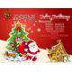 PLASTIC LENTICULAR Merry Christmas plastic 3d lenticular lens printing sticker flip animation Wall Sticker