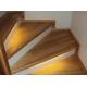 Triangle shape natural white oak solid wood stair treads