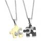 New Fashion Tagor Jewelry 316L Stainless Steel couple Pendant Necklace TYGN294