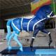 Realistic Fiberglass Life Size Horse Sculpture Garden Statue Painted