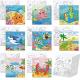 Sea Animals Pre Drawn Canvas Kit With Wooden Frame Acrylic Paints Palette And Brushes