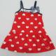 Hearts Print Cotton Jersey Pretty Baby Girl Dresses Baby Girl Spaghetti Straps Dress