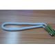 Medical dental bib clip flexible plastic spring coil chain with crocodile clip white color