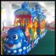 Children loved amusement park rides electric  trackless train