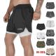 Custom Logo Double Layers Fitness Sportswear Mens Workout Compression Running Gym Shorts
