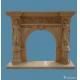 Statue Carved Marble Fireplace Surround Mantel Stone