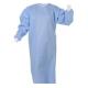 Medical Disposable Surgeon Gown PE Half Coated Blood Resistance Breathable