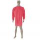 Red Color Disposable Laboratory Coats Short Sleeve With Good Tensile Strength
