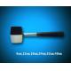 white and black rubber mallet hammer with steel handle